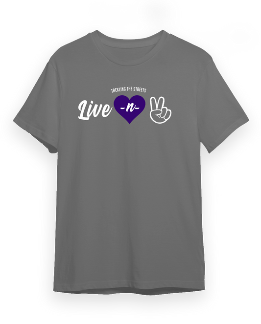 "Live -n- Peace" Shirt / Gray